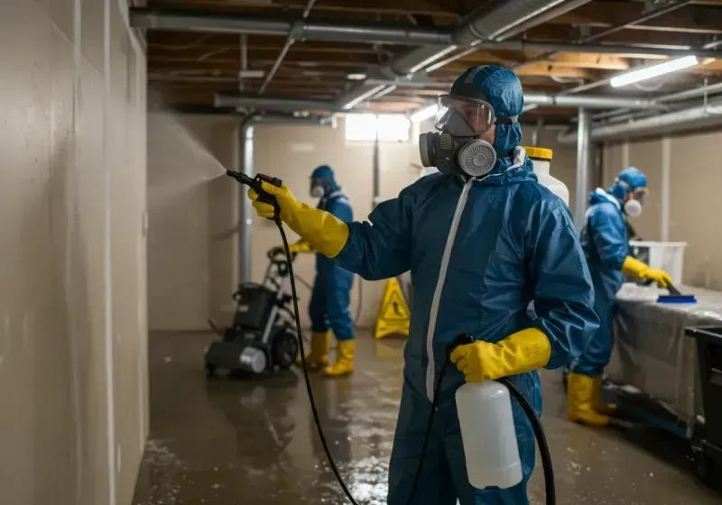 Basement Sanitization and Antimicrobial Treatment process in Starke, FL